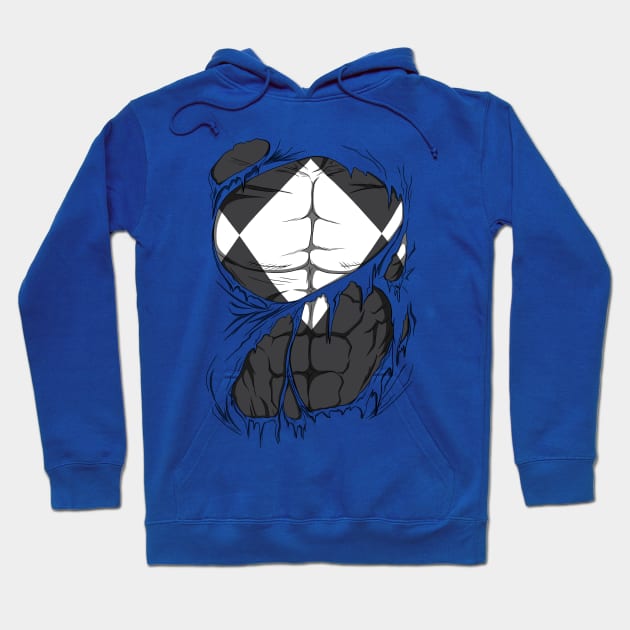 Black Ranger ripped Hoodie by vampskills2n